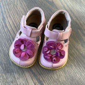 Livie & Luca Pink Blossom floral flower toddler walker shoes